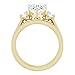 Jeweleryn 10K Solid Yellow Gold Handmade Engagement Rings 1CT-4CT Pear Cut Moissanite Diamond Solitaire Wedding/Bridal Ring Set for Women/Her Propose Ring (Main Stone : 4.00 Carat)