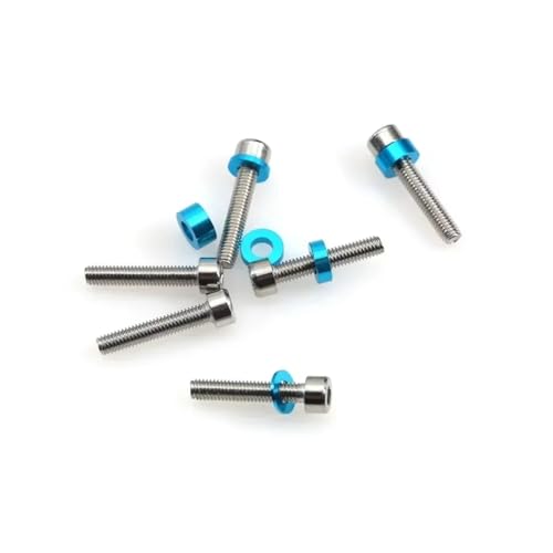 RC Car Accessories for Tamiya 53539 for Hsp for WLtoys for Hpi for TT02 XV02 24pcs M3 Screw Spacer Set 3mm Screws Flat Gasket Washer Spacer RC Car Parts Replacement