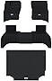 3W Floor Mats&Cargo Liner Compatible for Land Rover Defender 2019-2023 TPE All Weather Custom Fit Floor Liner Full Set Car Liners (Full 4 Doors 5 Seat only), Black