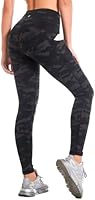 CAMBIVO Leggings Damen High Waist Camouflage, Golfhosen Sport Leggins Damen Lang mit Handytasche, Sporthose Yogahose...