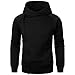 MBDWWLC Men's Side Zipper Hoodies Long Sleeve Drawstring Sweatshirt Slim Fit Winter Warm Jackets Fashion Hooded Coats Black