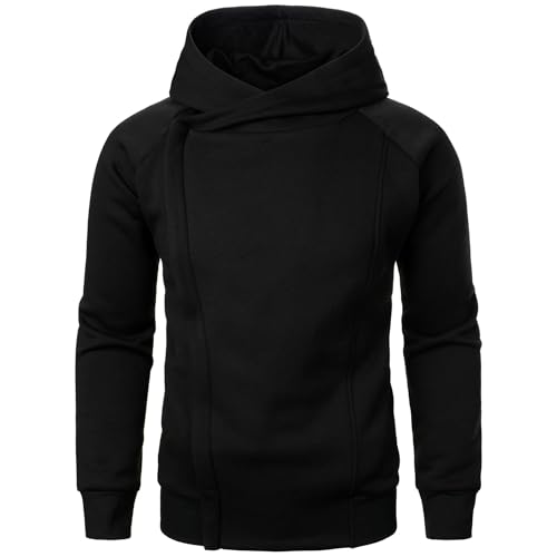 Men's Side Zipper Hoodies Long Sleeve Drawstring Sweatshirt Slim Fit Winter Warm Jackets Fashion Hooded Coats2
