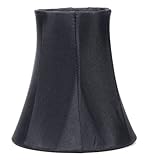 allen + roth Bell Black Chandelier Fabric Light Shade with Clip-on fitter