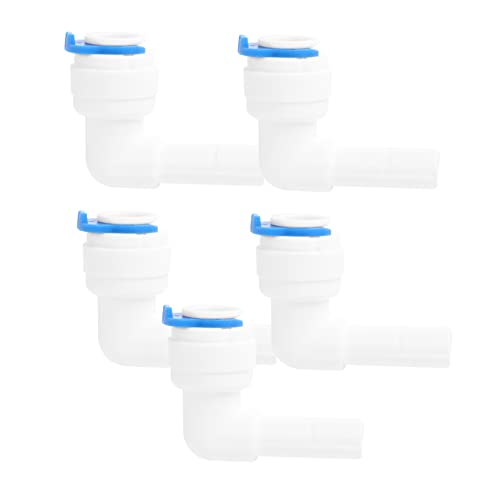 GARVALON 5pcs Quick Connect Tube Fittings for Water Purifier Systems Easy Install Water Connector Flexible Quick-release Connectors