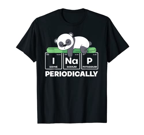 Animal Pajama Periodic Table Nap Cute Sleeping Panda Bear T-Shirt