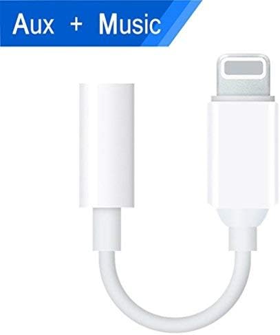 New Compatible iPhone 7 8 X/10 Lightnig to 3.5mm Jack Dual Split Audio & Charging