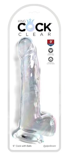 King Cock King Cock Clear 9" With Balls Clear 9 Pollici