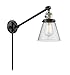 Innovations 237-BAB-G64-LED 1 Light Vintage Dimmable LED Swing Arm, Black Antique Brass