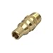 KIBOW Propane Quick Connect Fitting-Full Flow Male Plug with 1/4 Inch Male NPT Thread