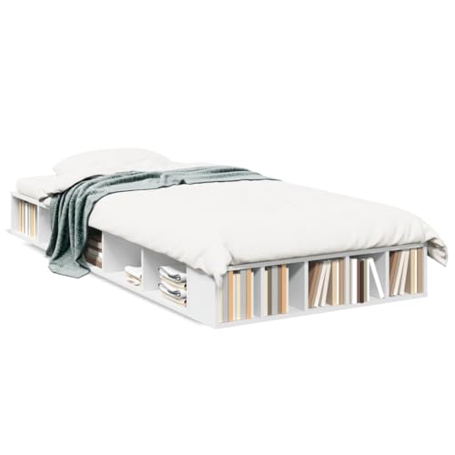 Keyroto Canapé blanco 75 x 190 cm de madera multicapa para cama de matrimonio, cama individual, cama de matrimonio, cama individual, estructura de cama