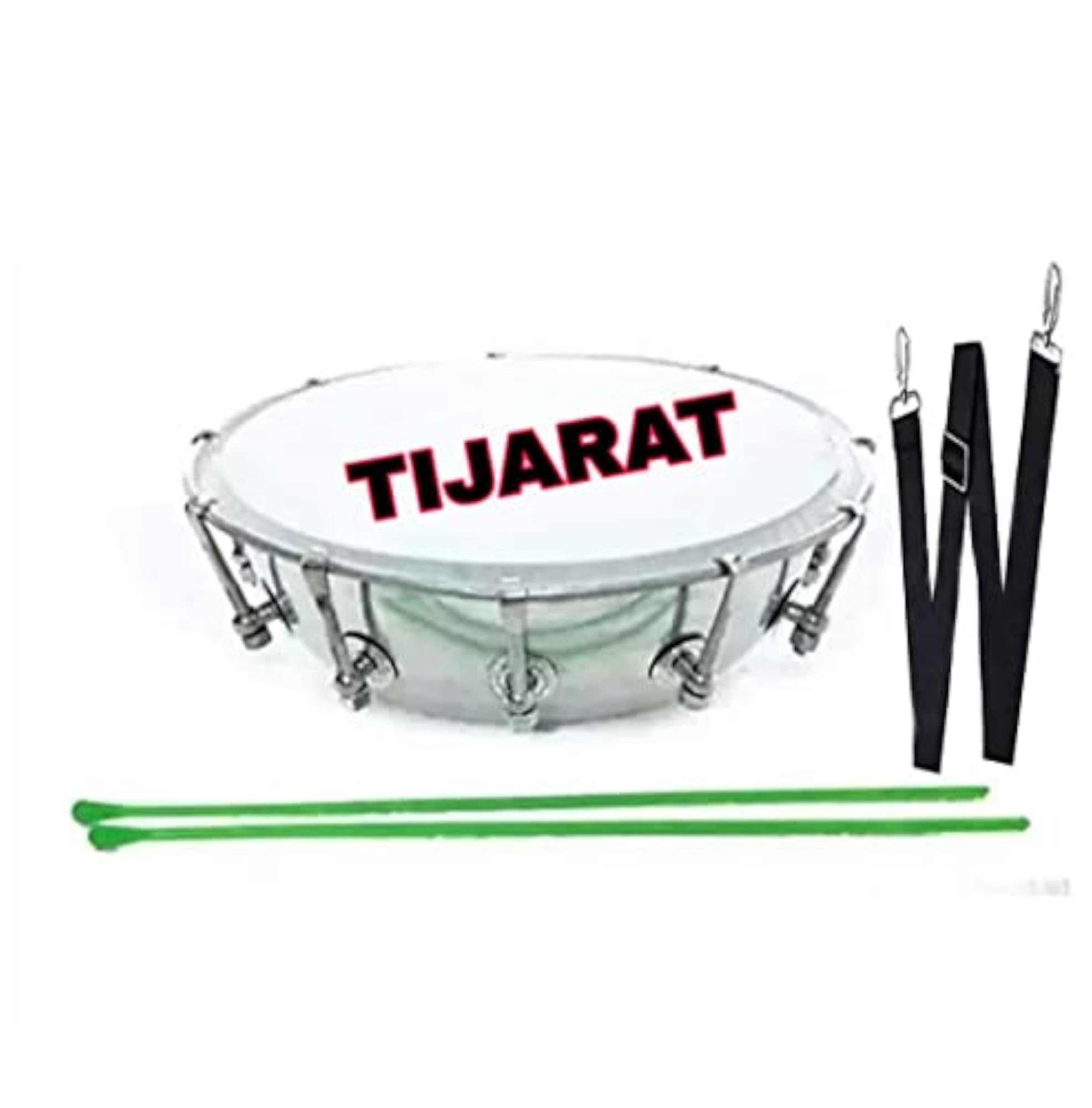Musicals 12 inch Dhol Tasha Drum with Stick and Belt