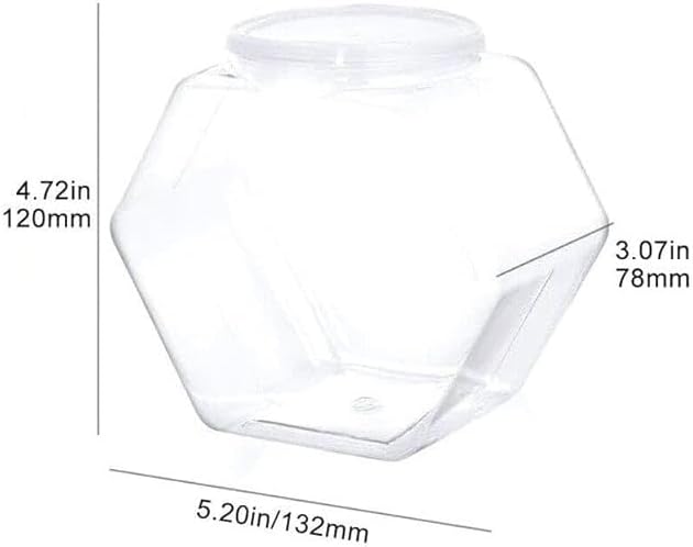 Sweet Jars,4Pcs 850Ml Plastic Jars with Lids, Reusable Clear Cookie Jar Wide Mouth Storage Container for Candy Buffet image 3