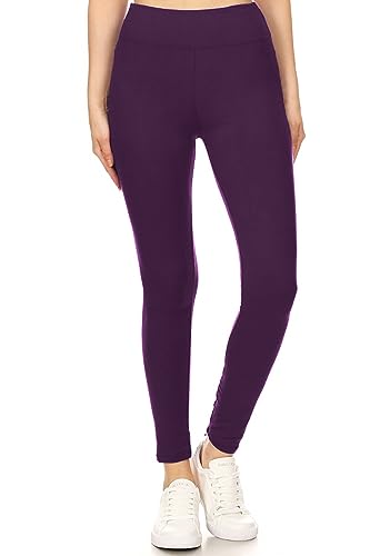 Image of Leggings Depot High Waisted Leggings for Women Buttery Smooth & Soft Women's Solid Yoga - Reg, Plus, 1X3X, 3X5X