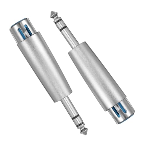 VERDANVERSE 2 pièces Adaptateur vers XLR Broches Femelle Connecteur Audio Microphone Cuivre Conversion Audio pour Casque Enceinte et Mixeur