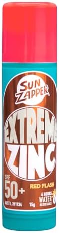Sun Zapper Extreme Stick Red Flash SPF 50+ 15g | Maximum 4H Water Resistance | For Surf & Sport | Non-Nano Zinc | Australian Sunscreen