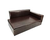 Dog Sofa Bed Brown Synthetic Leather Recliner L Lounge Chair Couch Seat Chaise 30x20x13 Seating Area is 27x16' Great for Smaller Dogs Parts Nested Peel Black Liners to find Smaller Parts 10058NEW-NPF