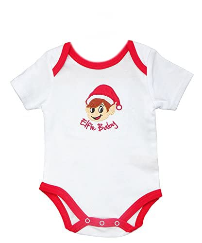 Elves Behavin Badly Elf Baby Grow - Weihnachtsbekleidung - Baby Geschenke (0-6M, Santa's Little Elf) Cover