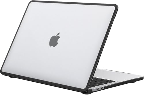 Image of BlueSwan Case Compatible for Macbook Pro 13 inch M2 M1 A2338 A2251 A2289 A2159 A1989 A1706 A1708, Released in 2024 2023 2022-2017,Anti-rupture TPU Frame + PC Matte Anti-fingerprint Cover-Frosted Clear