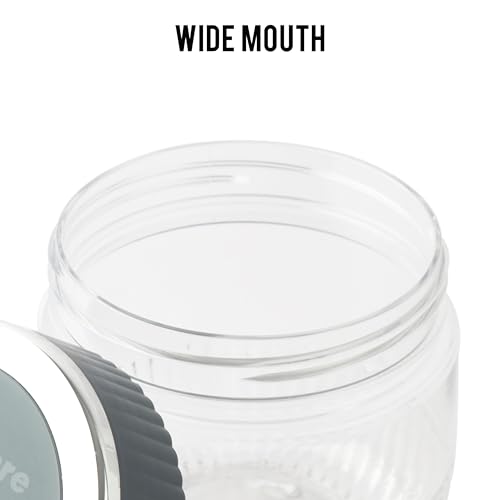 Image of CELLO Mint Storage Canister For Kitchen Set of 2, (1000 ml x 2), Grey | Food Grade, Stackable, See Through |Nestable Storage Pet Container with Lid for Food, Pulses, Spice, Cereals, Cookies,Dry Food