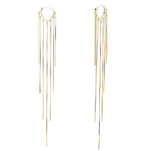 Gold Tassel Earrings For Women By Vintage Havana Drop/Dangle Huggie Earrings 18K Gold Plated Made With Sterling Silver Post #TOP4
