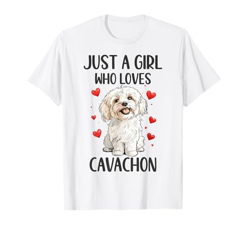 Just a Girl Who Loves Cavachon Funny Cavachon Dog Owner T-Shirt
