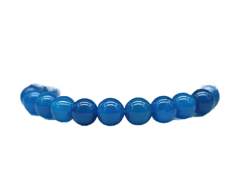 Bracelet agate bleue 8mm idéal pour vos séances de yoga et méditation