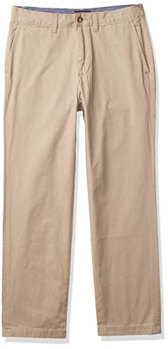 Nautica men's classic fit twill pants, true khaki, 34w 32l