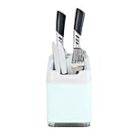 Minky Utensil Caddy, Utensil Holder with Knife Slots, Kitchen Organiser & Drainer, Sleek Holder for Kitchen Accessories, Made in The UK (Pastel Green)