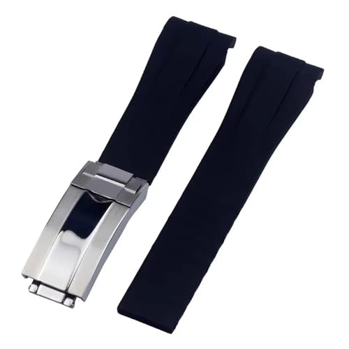 [X] 20mm 21mm o[EHb`oh bNX Tu}[i fCgi GMT bg}X^[ VRXgbv ubNEHb`oh uXbgΉ(Black silver,21mm)