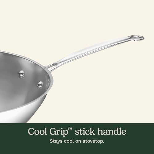 Cuisinart 14-Inch Stir-Fry Pan, Helper Handle and Glass Cover, Chef's Classic Stainless Steel, 726-38H - image 3