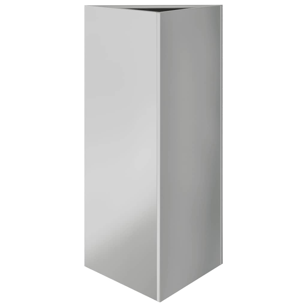 vidaXL Fioriera da Giardino Triangolare 40x34,5x75 cm Acciaio Zincato, fioriera, fioriera da Patio, Vaso Fiori da Esterni, fioriera da Esterno