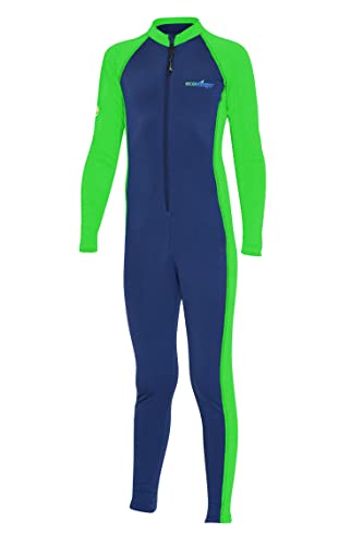 Girls Full Body Swimsuit Stinger Suit UV & Jellyfish Protection UPF50+ Navy Lime