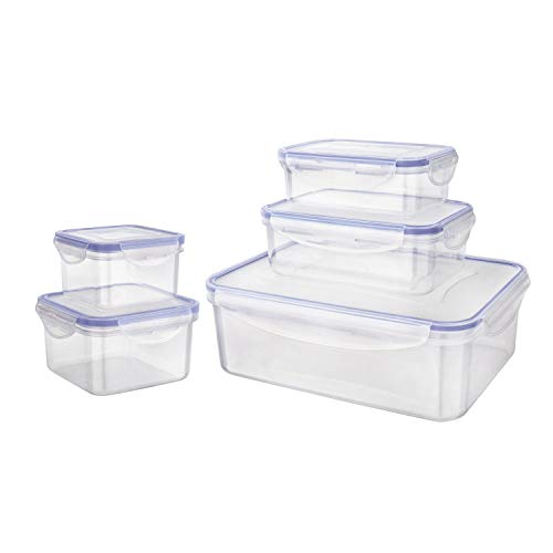 Euro Home - Conjunto Pote Hermético, 5 Peças - PLA3604-AZ