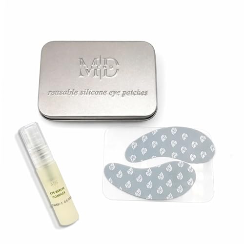 M.D. Blend Reusable Silicone Eye Patches Medical Grade Under Eye Masks Boost Serum Absorption Cooling De-Puffing Care for Eyebags Under Eye Treatment Reusable Freezer-Friendly Skin Care Pack