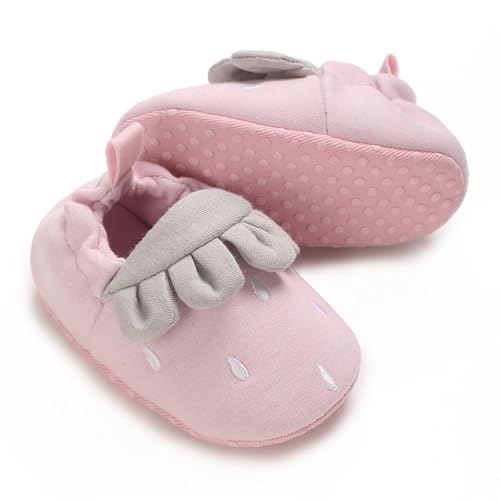 Baby Moccasins Infant Shoes Strawberry Prints Soft Soled Non Slip Socks Baby Floor Shoes Socks Spring Fall Flat2