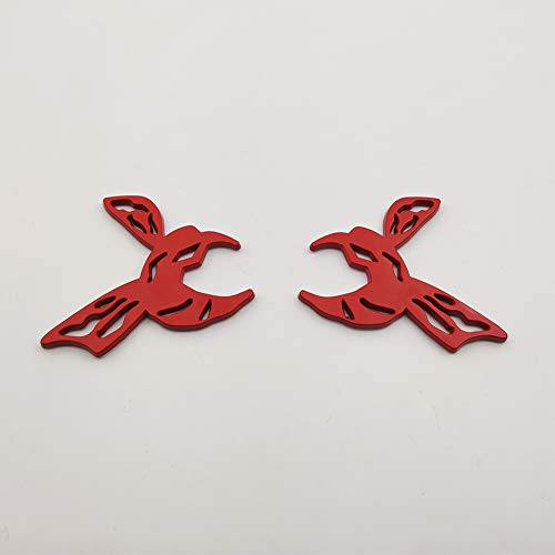 Emblemas de coche de metal rojo estilo abeja para personalizar tuning 7