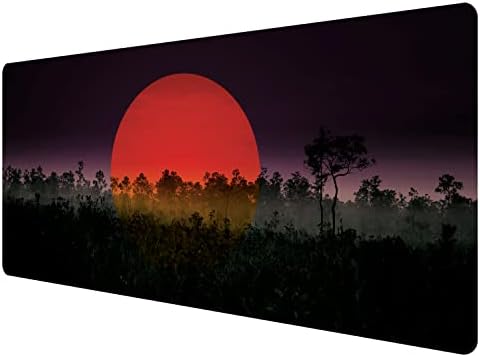 Ruifengsheng Large Gaming Mouse Pad,Extra Large Size Mat,Extended XXL Size Mouse Pad, Non-Slippery Rubber Base,(Edge Stitched) (35.4" * 15.7") (90x40 R1)