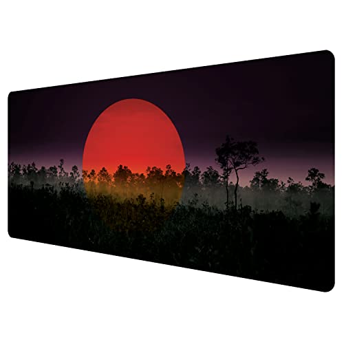 Ruifengsheng Large Gaming Mouse Pad,Extra Large Size Mat,Extended Xxl Size Mouse Pad, Non-Slippery Rubber Base,(Edge Stitched) (35.4" * 15.7") (90X40 R1) #TOP10