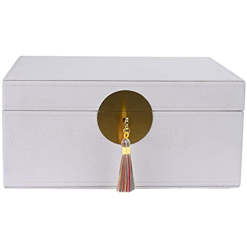 Xigexige White Memory Keepsake Box With Hinged Lid And Latch For Precious Items, Decorative Storage Box Store Jewelry Toys Keepsakes Photos Gift Boxes #TOP3