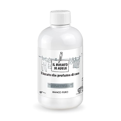 IL BUCATO DI ADELE il bucato che profuma di casa | Profumatore Bucato Lavatrice, Fragranza Bianco Puro, Formato 500 ml