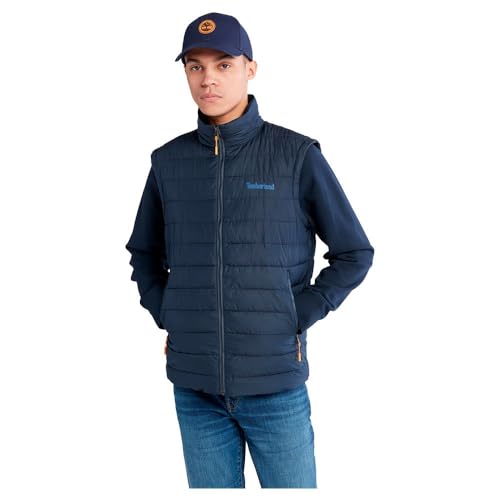 Chaleco Timberland DWR Axis Peak azul para hombre chaqueta sin mangas XXL