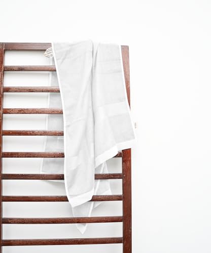 Image of Doctor Towels, World's First Banana Terry Bath Towel, 400 GSM | Dermatologist Tested for Sensitive Skin | 60 x 120 cm Towels for Bath Large Size | Clinically Tested to Help Reduce Acne - White