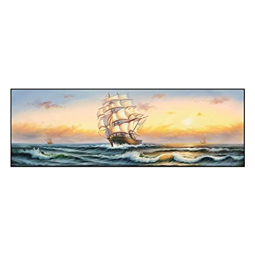 Broderie diamant voilier 5D kit mosaïque premium avec strass scintillants pour œuvre d'art