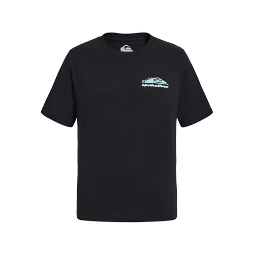 Image of Quiksilver Boys' Short Sleeve Logo Graphic T-Shirt, Soft & Comfortable, Regular Fit
