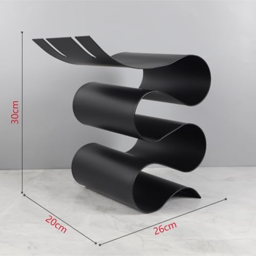 Soporte minimalista para botellas de vino negro miniatura 2