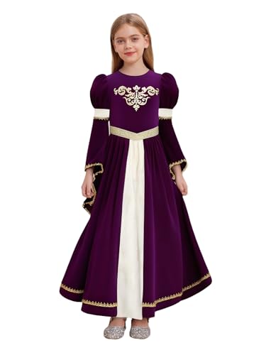 Robe médiévale princesse avec manches longues cloche pour halloween