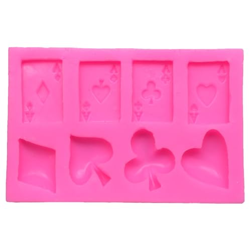 Hemobllo Moule Silicone Multi-Usage Forme Cartes Poker Moule À Fondant Chocolat À Bonbons Pâtisserie Outil Diy Décoration Gâteau Résistant Four...