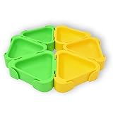 Boardgame Stuff - Token Schälchen Brettspiel Zubehör - Aufbewahrungsschälchen für Brettspielzubehör - Ressourcen Schalen für Brettspiele - Aufbewahrung für DND Coins - Token Trays (Gelb-Grün)