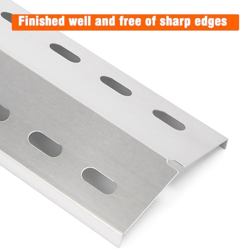 Uniflasy Edelstahl Brennerabdeckung 36,5 x 12 cm für Gasgrill – 3 Stück Aromaschienen Ersatzteile für Enders Chicago 3, Boston Pro 3K, Tepro 3561, Barbecook Brahma 4.0 Grill Zubehör