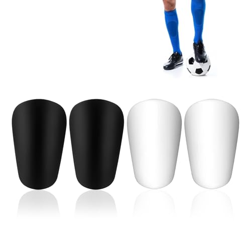 4 Piezas Mini Espinilleras para Fútbol, Espinilleras Pequeñas 10x6 cm, Protección EVA Ligera para Futbol, Futsal, Deportes de Interior, Almohadillas Fútbol para Niños Niñas, Confortables Resistentes